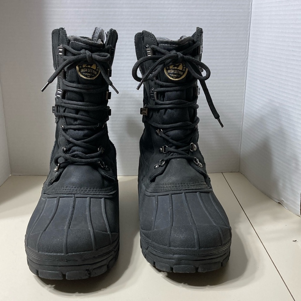Red Wing Irish Setters Hunt Mens Size 10D Black Snow Rain Mud Work Boots Lace Up